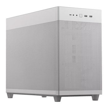 ASUS Prime AP201 Chassis, White, Quasi-Filter Mesh, 120mm Fan, USB 3.2 Gen 2 Type C, Supports 360mm Radiators, mATX/mITX