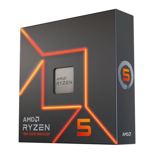 AMD Ryzen™ 5 7600X, AM5, Zen 4, 6 Core, 12 Thread, 4.7GHz, 5.3GHz Turbo, 32MB Cache, PCIe 5.0, 105W, CPU