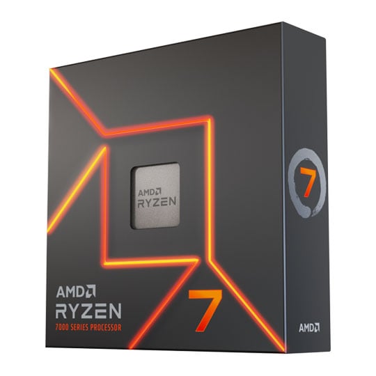AMD Ryzen™ 7 7700X, AM5, Zen 4, 8 Core, 16 Thread, 4.5GHz, 5.4GHz Turbo, 32MB Cache, PCIe 5.0, 105W, CPU