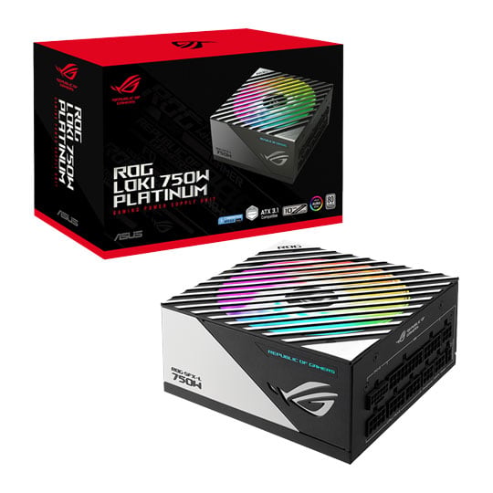 ASUS 750W ASUS ROG Loki Platinum, Fully Modular, 80PLUS Platinum, Single Rail, 62.5A, 120mm Fan, SFX-L PSU