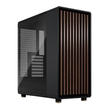 Fractal Design Fractal North Charcoal Mid Tower Chassis, Light Tint Tempered Glass Side Panel, 2x 140mm Fans, mITX/mATX/ATX