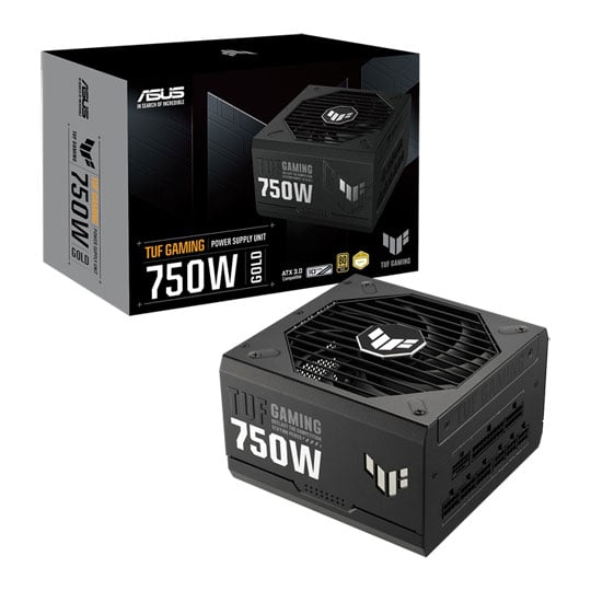 ASUS 750W ASUS TUF Gaming Gold, Fully Modular, 80PLUS Gold, Single Rail, 62A, 135mm Fan, ATX 3.1 PSU