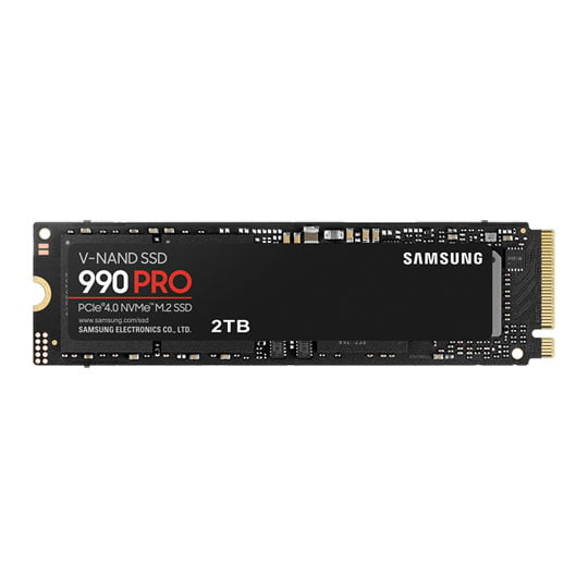 Samsung 2TB Samsung 990 PRO, M.2 (2280), PCIe 4.0 (x4) NVMe SSD, MLC 3D V-NAND, 7450MB/s Read, 6900MB/s Write, PC/PS5