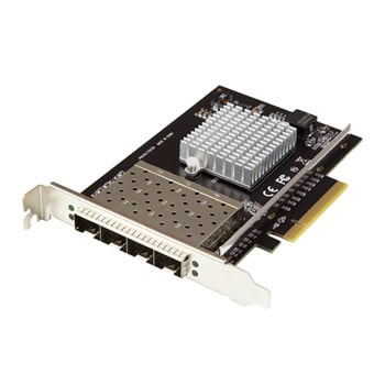 StarTech.com 4 Port PCI Express 10G SFP+ Ethernet Network Card Adapter, 10 Gbps Per Port, Intel XL710, PCIe 3.0 x8