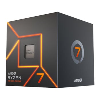 AMD Ryzen™ 7 7700, AM5, Zen 4, 8 Core, 16 Thread, 3.8GHz, 5.3GHz Turbo, 32MB Cache, PCIe 5.0, 65W, CPU