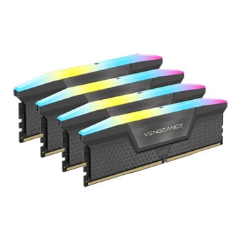Corsair 64GB (4x16GB) CORSAIR DDR5 Vengeance RGB Grey, PC5-44800 (5600), Non-ECC Unbuffered, CAS 36, Dual Profile, 1.25V