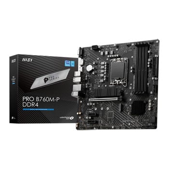 MSI PRO B760M-P DDR4, Intel B760, LGA1700, DDR4, SATA3, PCIe 4.0, 2x M.2, GbE, USB 3.2 Gen2, mATX