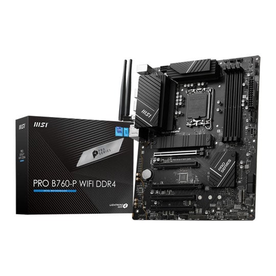 MSI PRO B760-P WIFI DDR4, Intel B760, LGA1700, DDR4, SATA3, PCIe 4.0, 2x M.2, 2.5GbE, USB 3.2 Gen2, ATX