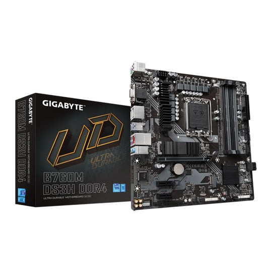 Gigabyte B760M DS3H DDR4, Intel B760, LGA1700, DDR4, PCIe 4.0, 2x M.2, 2.5GbE, USB 3.2 Gen2, mATX