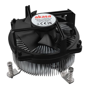 Akasa Extra Secure Copper Core Cooler, 90mm Fan, 600-3000RPM, 4-Pin PWM, Aluminium Fins