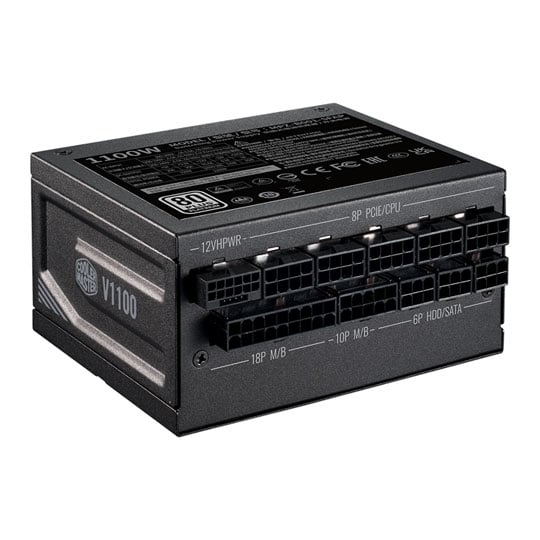 Cooler Master 1100W CoolerMaster V SFX PSU, 80PLUS Platinum, Fully Modular, Native PCIe 5, Single Rail, 91.6A, 92mm Fan, ATX3.0