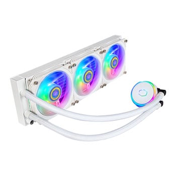 Cooler Master CoolerMaster PL360 Flux White Edition, 360mm All-in-One Hydro CPU Cooler, 3x120mm PWM Fan, ARGB LEDs, Aluminium / Copper