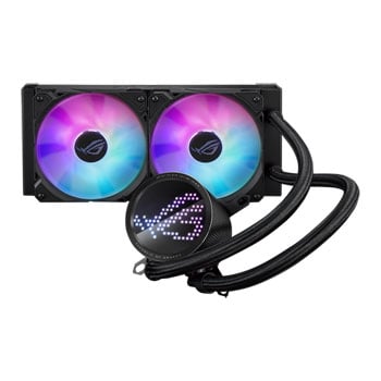 ASUS ROG RYUO III 240 ARGB, Black, 240mm All-in-One Hydro CPU Cooler, 2x120mm PWM Fan, ARGB LEDs, Aluminium/Copper