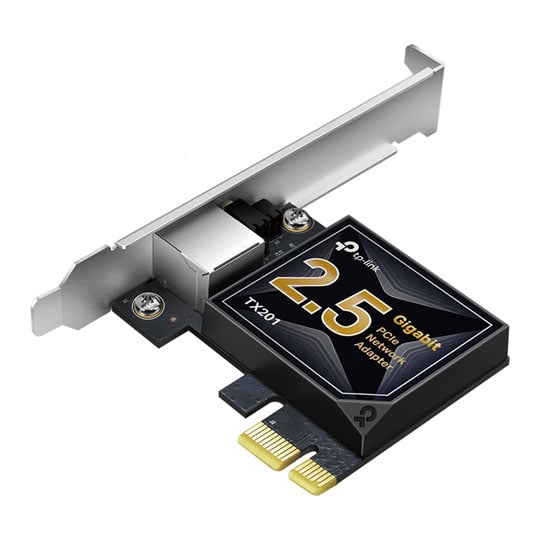 tp-link 1 Port tp-link TX201 2.5 Gigabit PCIe Network Card, RJ45 LAN port, 10/100/1000/2500 Mbps Ethernet, PCIe 2.1