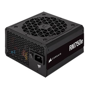Corsair 750W Corsair RM750e, PCIe 5.0 Fully Modular, 80PLUS Gold, Single Rail, 62.5A, 120mm Rifle Bearing Fan, ATX3.0 PSU
