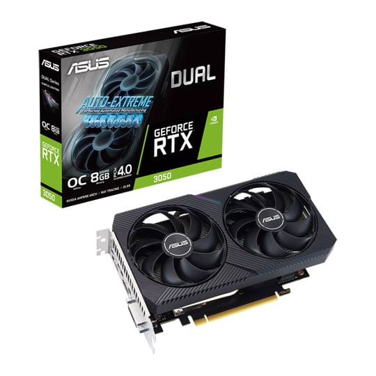 ASUS NVIDIA GeForce RTX 3050 DUAL OC 8G GDDR6 Ray-Tracing Graphics Card, 2560 Core