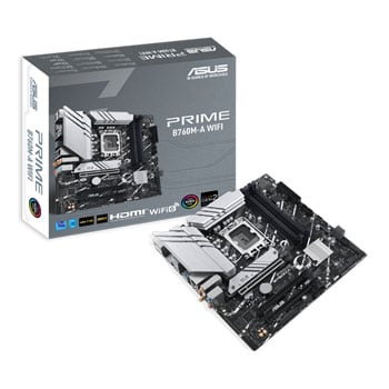 ASUS PRIME B760M-A WIFI, Intel B760, S 1700, DDR5, SATA3, PCIe 4.0, 2x M.2, 2.5GbE, USB 3.2 Gen2, microATX