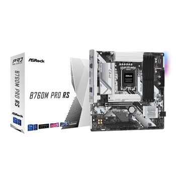 ASRock B760M PRO RS, Intel B760, LGA1700, DDR5, SATA3, PCIe 5.0, 3x M.2, 2.5GbE, USB 3.2 Gen1, mATX