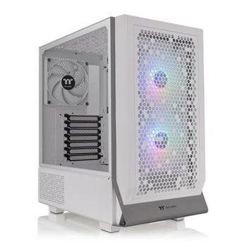 ThermalTake Ceres 300 TG ARGB Snow Mid Tower Chassis, White, 2x 140mm ARGB Fans, 1x 140mm Fan,USB 3.2,mITX/mATX/ATX/EATX