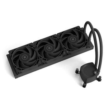 EK EK-Nucleus CR360 Dark AIO Cooler, 3x120mm PWM Fan, Copper Heatsink, Aluminium Radiator, Intel/AMD