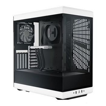 HYTE Y40 Case, White, Mid Tower Chassis w/ Panoramic Glass Windows, 2x 120mm Fan, USB 3.2 Type-C, ATX/mATX/mITX