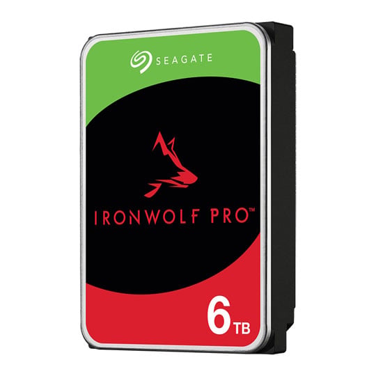 Seagate 6TB Seagate IronWolf Pro ST6000NT001 NAS Hard Drive, 3.5" HDD, SATA III 6Gb/s, 7200rpm, 256MB Cache, (CMR)