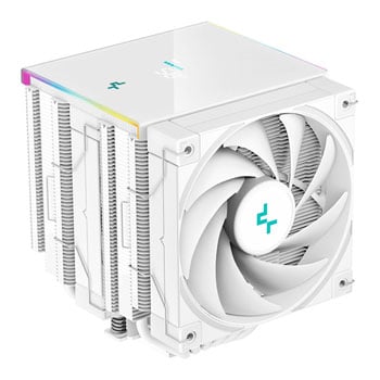 Deepcool AK620 Digital CPU Cooler, White, 2x 120mm Fan, Double Tower, ARGB, 6x Direct Touch Copper Heatpip