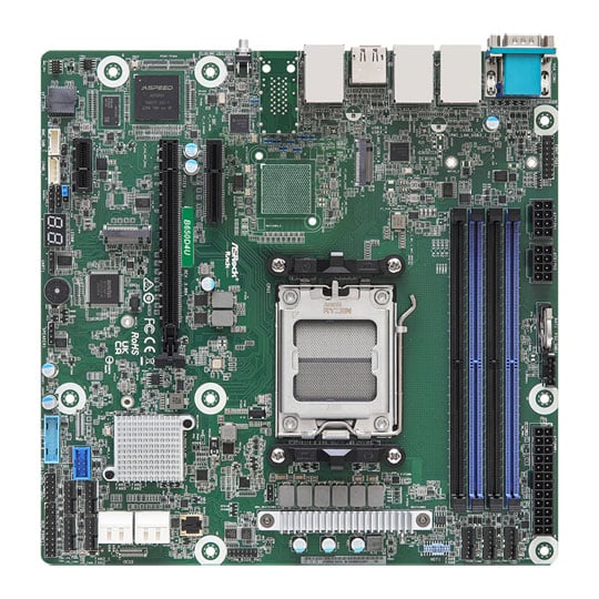 ASRock B650D4U, AMD B650, S AM5, DDR5, SATA3, PCIe 5.0, 2x M.2, GbE, USB 3.2 Gen1, Micro-ATX