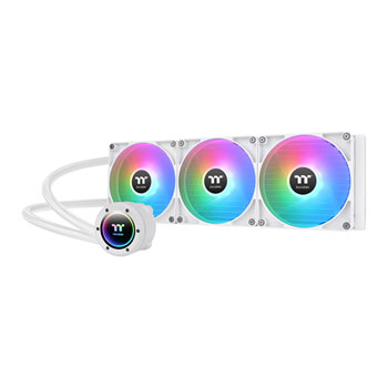 ThermalTake TH420 V2 ARGB Sync Snow, 420mm All-In-One CPU Hydro Cooler w/ ARGB Lighting, 3x140mm PWM Fan, Intel/AMD