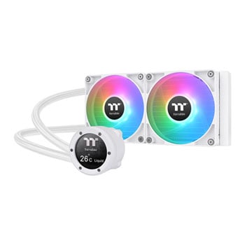 ThermalTake TH240 V2 ULTRA ARGB Sync Snow, 240mm All-In-One CPU Hydro Cooler w/ ARGB Lighting, 2x120mm PWM Fan,Intel/AMD