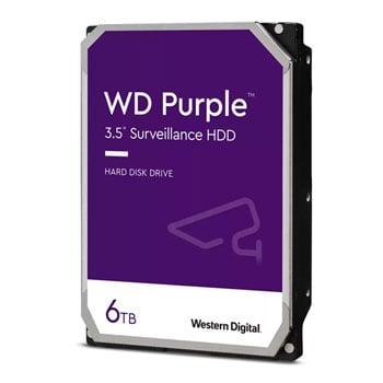 WD 6TB WD Purple WD64PURZ, 3.5" AV Surveillance HDD, SATA III - 6Gb/s, 5400rpm, 256MB Cache, OEM
