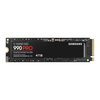 Samsung 4TB Samsung 990 PRO, M.2 (2280), PCIe 4.0 (x4) NVMe SSD, MLC V-NAND, 7450MB/s Read, 6900MB/s Write, PC/PS5