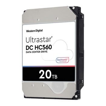 WD 20TB Western Digital Ultrastar HC560 SATA SE Hard Drive, 3.5" HDD, SATA 6Gb/s, 7200rpm, 512MB Cache, 512E/4096N, OEM