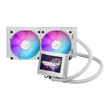 ASUS ROG Ryujin III 240 ARGB White, 240mm All-In-One Hydro CPU Cooler, w/ 3.5" Colour Display, 2x 120mm ROG ARGB Fans