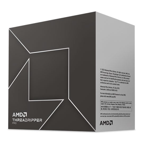 AMD Ryzen™ Threadripper PRO 7975WX, TR5, Zen 4, 32 Core, 64 Thread, 4.0GHz, 5.3GHz, 160MB Cache, PCIe 5.0, 350W,