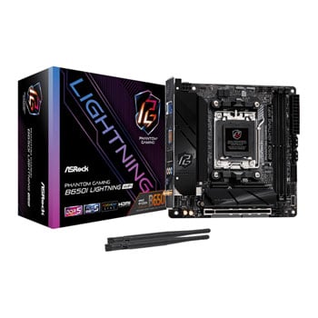 ASRock AMD B650I Lightning WIFI, AMD B650, S AM5, DDR5, SATA3, PCIe 4.0, 2x M.2, 2.5GbE, AMD EXPO™, Mini-ITX