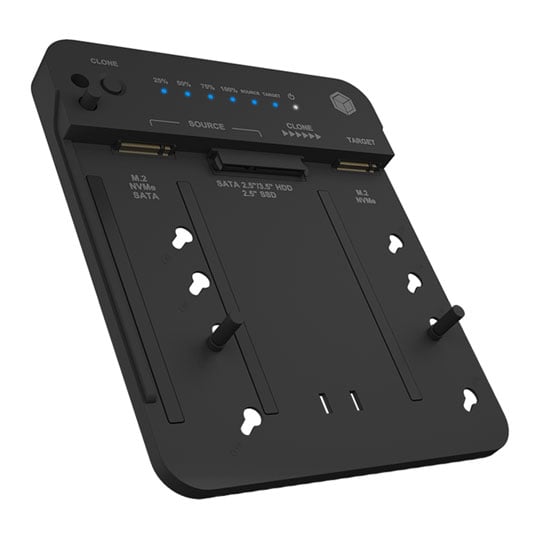 ICY BOX IB-2913MCL-C31 Docking &amp; Cloning Station, 2x M.2 NVMe SSD &amp; 1x 2,5''/3,5'' HDD, USB Type-C, 10 Gbit/s, Toolless