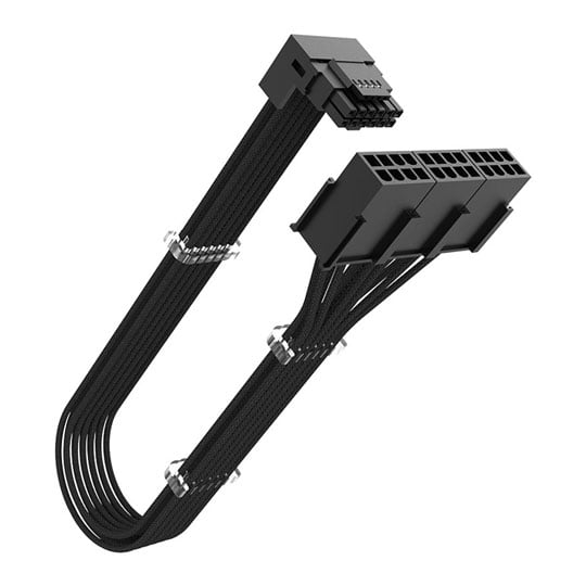 Akasa G-Nexus PX24, 90 Degree 12VHPWR Adapter Cable, 12+4-Pin Connector to 3x 8-Pin Connector 600W 30cm