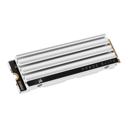 Corsair 2TB Corsair MP600 ELITE White H/sink, M.2 (2280) PCIe 4.0 x4 NVMe SSD, 7000MB/s Read, 6500MB/s Write 1000k/1200k IOPS