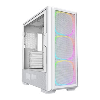 Montech SKY TWO GX Mid Tower Chassis, Tempered Glass, White, 3x 140mm ARGB Fans, USB TYPE-C, EATX/ATX/mATX