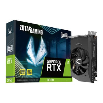 Zotac GAMING NVIDIA GeForce RTX 3050 SOLO 6GB GDDR6 Ray-Tracing Graphics Card, 2304 Core, 1470MHz Boost