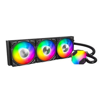Montech HyperFlow ARGB 360, Black, 360mm AIO Hydro CPU Cooler, 3x 120mm ARGB Fans, Intel/AMD