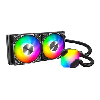 Montech HyperFlow ARGB 240, Black, 240mm ARGB AIO Hydro CPU Cooler, 2x 120mm ARGB Fans, Intel/AMD
