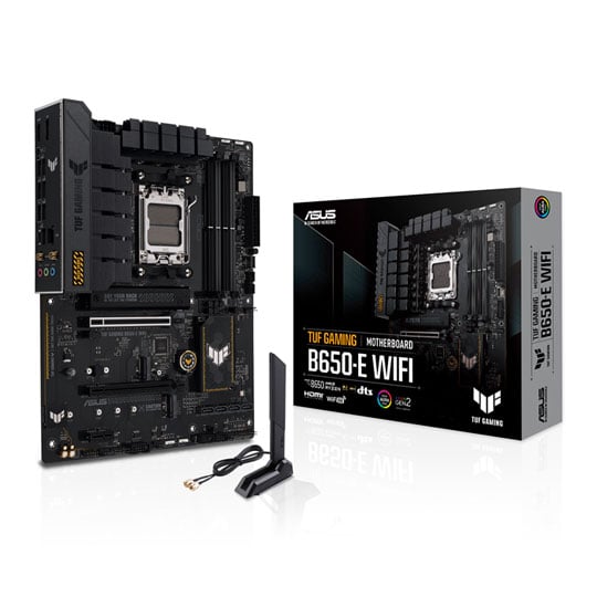 ASUS TUF GAMING B650-E WIFI, AMD B650, AM5, DDR5, PCIe 4.0, 3x M.2, WIFI 6E/2.5GbE, USB Type-C, AMD EXPO™, ATX