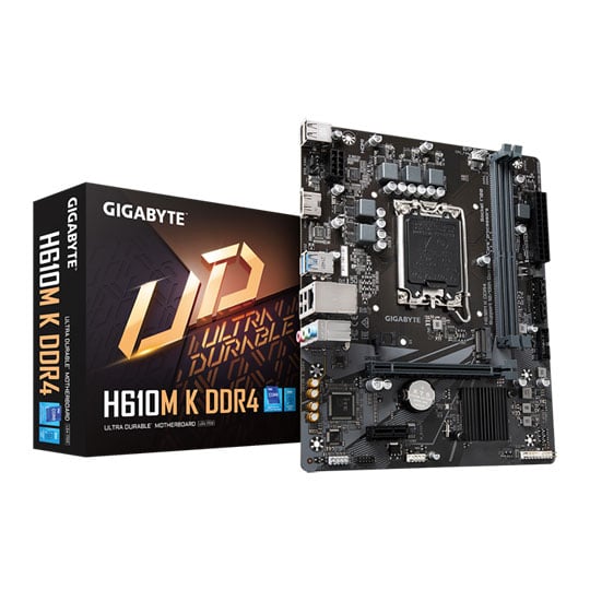 Gigabyte H610M K DDR4, Intel H610, S LGA1700, DDR4, SATA3, PCIe 4.0, 1x M.2, GbE, USB 3.2 Gen1, mATX