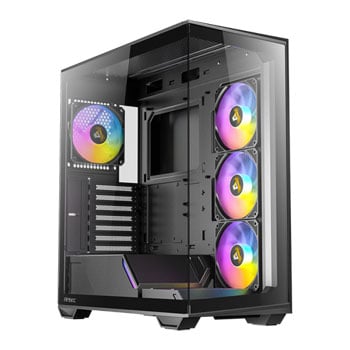 Antec C3 ARGB, Black, Mid Tower Chassis w/ Dual Tempered Glass, 4x 120mm ARGB Fans, USB 3.2 Gen2, ATX/mATX