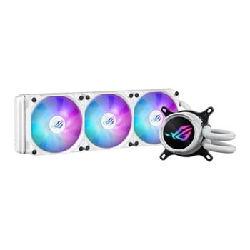 ASUS ROG STRIX LC III 360 ARGB White, 360mm All-In-One Hydro CPU Cooler, 3x 120mm ARGB Fans, Aura Sync, Intel/AMD