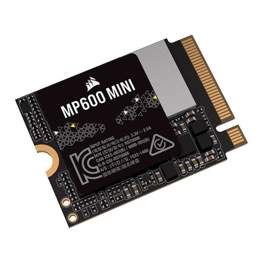 Corsair 2TB CORSAIR MP600 MINI, M.2 (2230) PCIe 4.0 (x4) NVMe SSD, 7000MB/s Read, 6200MB/s Write, 750k/1000k IOPS