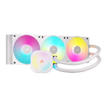 Corsair iCUE LINK TITAN 360 RX RGB White AIO Cooler, 3x120mm ARGB PWM Fan, Copper Heatsink, Aluminium Radiator,Intel/AMD