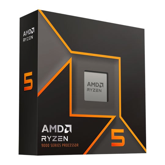 AMD Ryzen™ 5 9600X, AM5, Zen 5, 6 Core, 12 Thread, 3.9GHz, 5.4GHz Turbo, 32MB Cache, PCIe 5.0, 65W, CPU Retail Box